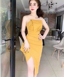 Đầm Cúp Ngực Xếp Ly