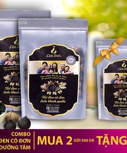 Combo 2 gói tỏi đen cô đơn Linh Đan 500gr 1 gói 100gr