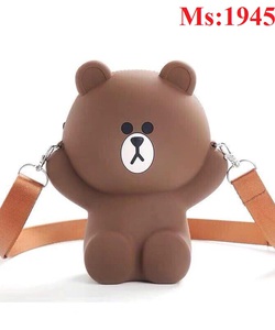 Túi đeo chéo gấu BROWN Sillicon