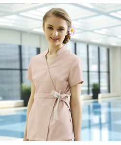 Áo đồng phục spa thiết kế thắt nơ Hà Nội