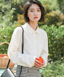 Áo sơ mi nữ tay dài đơn giản đẹp Gia Lai