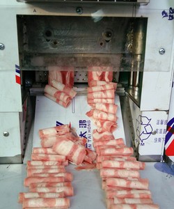 Máy thái thịt đông lạnh 2 cuộn thịt