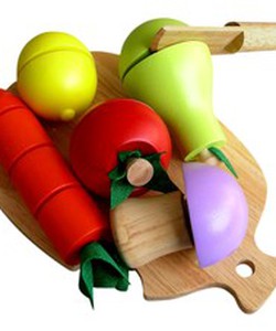 Cắt hoa quả gỗ, cắt trái cây, cắt ra dính lại được bằng gỗ, đồ chơi cắt và thái