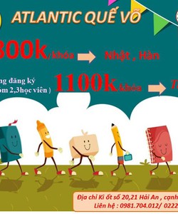 Chỉ Với 800K / Khóa Học 3 Tháng Cùng Atlantic