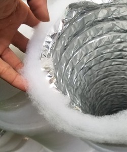 Ống gió mềm nhôm có bảo ôn cách nhiệt phi 150, phi 200