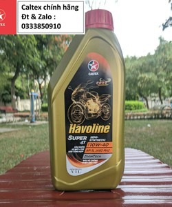 Nhớt xe số bán tổng hợp Caltex Havoline Super4T SemiSynthetic 10w40