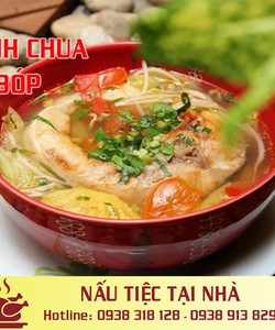 Canh chua cá bóp Nấu tiệc tại nhà