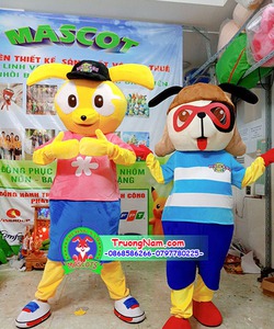 Mascot chó, may mascot theo thiết kế