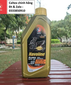 Nhớt xe ga bán tổng hợp Caltex Havoline SuperMatic4T Semi Synthetic 10w40