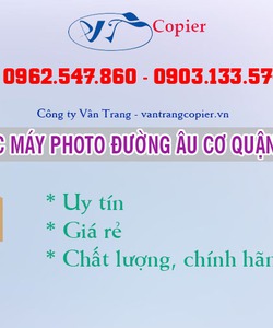 Thay mực máy photo đường Âu Cơ quận Tân Phú