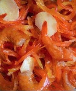 Mắm tép trộn đu đủ