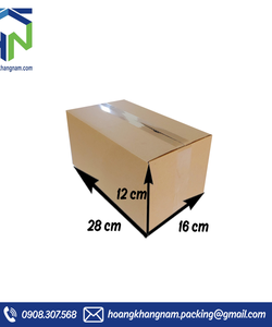 Hộp carton shipcod kích thước 28x16x12 cm