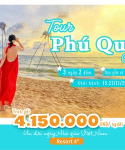 Tour Phú Quốc Cao Cấp Resort 4 sao giá chỉ 4tr150