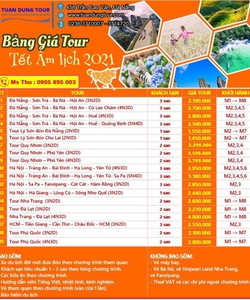 Chùm Tour Tết Âm Lịch Toàn quốc 2021