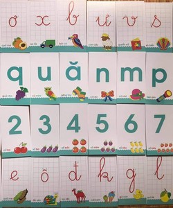 Thẻ chữ và số cho bé