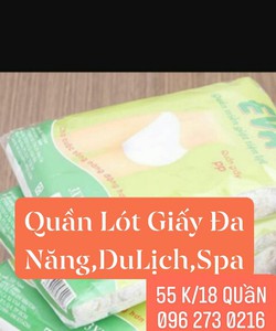 Quần Lót Giấy Đa Năng mặc 1 lần hàng ngày, du lịch ,mang thai ,sau sinh 55 k/18 quan