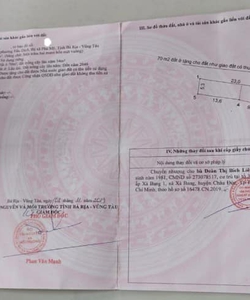 Cần bán gấp lô đất đẹp phường Hắc Dịch uy tín Bà Rịa Vũng Tàu