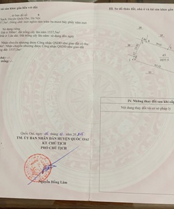 Chính chủ cần bán đất Quốc Oai Hà Nội gần đường DH09