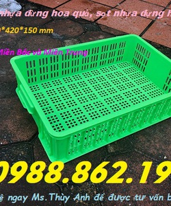 Sóng nhựa rỗng HS008, sọt nhựa cao 15cm, sọt trưng bày hàng,rổ nhựa hs008