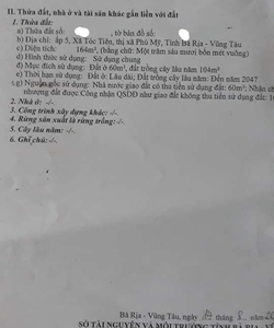 Bán Lô Đất Tóc Tiên Đường Rộng 6m Uy Tín Bà Rịa