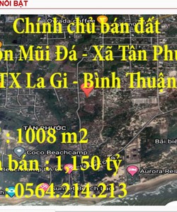 Bán đất thôn mũi đá,xã tân phước,thị xã la gi,tỉnh bình thuận