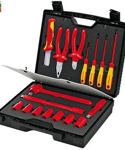 Bộ dụng cụ cách điện VDE 1000V Compact Tool Case Knipex 17 chi tiết