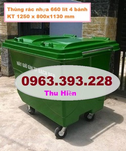 Xe gom rác thải công cộng, xe gom rác nhựa HDPE, thùng rác nhựa giá rẻ