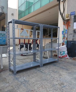 Kệ sắt V Lỗ màu xám ghi mới C2m x R0.4m x D1m 4 mâm