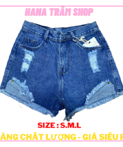 Quần Sọt Jean Nữ Rách