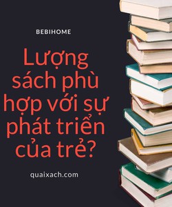 Lượng sách phù hợp với sự phát triển của trẻ