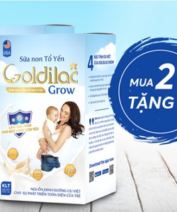 Combo mua 2 tặng 1 Sữa non tổ yến Goldilac Grow Chính Hãng