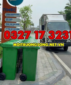 Bán thùng rác màu xanh 240l cho khu dân cư, khu du lịch