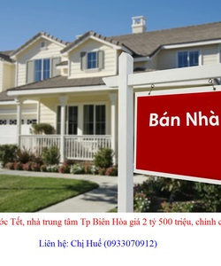 Bán nhà Tp Biên Hòa, P Quang Vinh giá 2 tỷ 7/ 120m2, sổ hồng, chính chủ bán