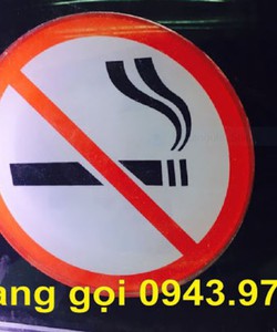 Biển nosmoking inox , bảng cấm hút thuốc để bàn, địa chỉ bán No Smoking