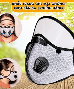 Mặt nạ chống giọt bắn bằng vải 5 lớp 3A Khẩu trang che mặt chắn gió bụi hiệu quả