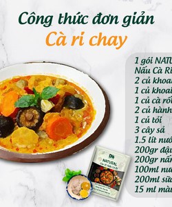 Gói gia vị Natural gia vị nấu cà ri chay