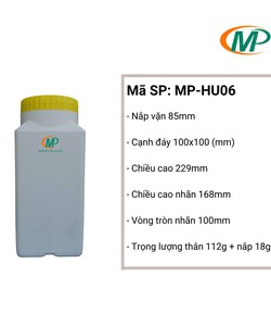 Hủ nhựa HDPE, Hủ nhựa đựng hạt, Hủ nhựa đựng bột ngũ cốc, Hủ nhựa đựng chất lỏng.