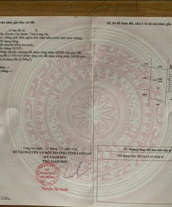 Đất lúa 4459m2 ấp 5 Phước Vân, huyện Cần Đước, đường thông xe hơi, thích hợp phân lô