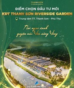 Đất nền sổ đỏ Khu đô thị Thanh Sơn Riverside Garden