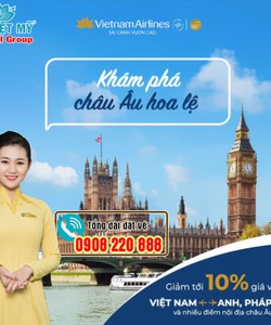 Vietnam Airlines giảm 10% giá vé đi Châu Âu
