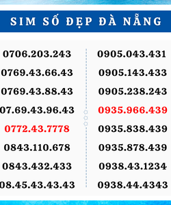 Sim số đẹp Đà Nẵng Sim Mobifone 0905 giá rẻ