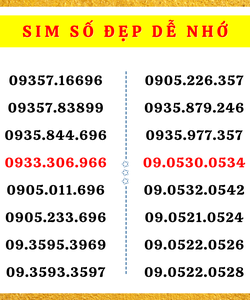 Sim số đẹp mobifone, sim dễ nhớ giá rẻ, sim 0905 Sim Hoàng Minh