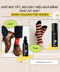 Khử mùi tất, mùi giày hiệu quả bằng chai xịt khử mùi Nano Xclean for shoes