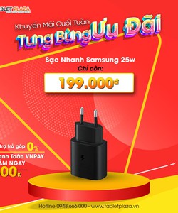 Săn sale phụ kiện xịn rẻ Cốc Samsung 25w chỉ 199k TabletPlaza