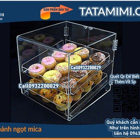 Hộp mica đựng bánh ngọt mua sắm online 