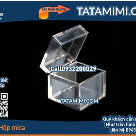 Hộp mica có nắp rời mua sắm online 