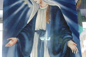 Tranh kinh nhà thờ điêu khắc đức mẹ ban ơn