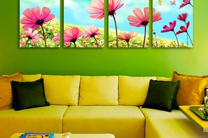 Tranh ghép vườn hoa 02