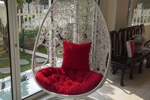 Xích đu mây nhựa nghệ thuật cực đẹp