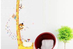 Tranh dán tường đo chiều cao cho bé gái